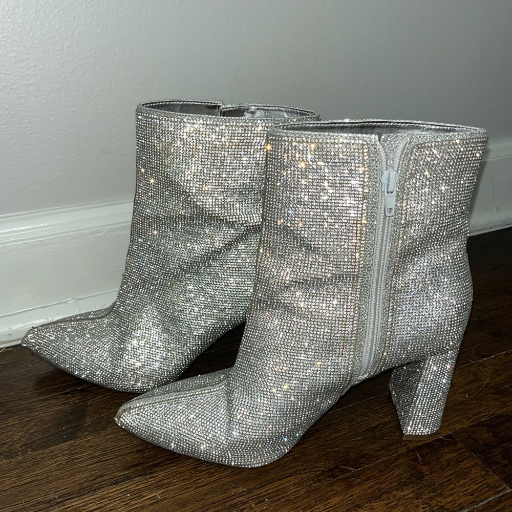 Silver Sparkle Booties